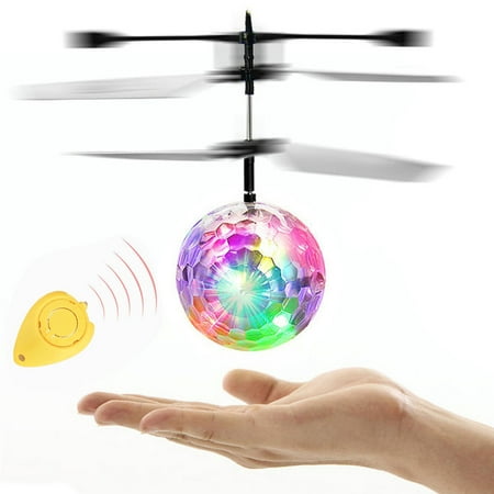 - Mallroom Flying RC Electric Ball LED Flashing Light Aircraft Helicopter Induction Toy