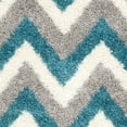 thumbnail image 3 of SAFAVIEH Willis Zigzag Stripes Kids Shag Area Rug, Ivory/Blue, 5'3" x 7'6", 3 of 6
