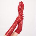 thumbnail image 5 of Unique Bargains 1 Pair Party Gloves Elegant Extra Long Sequin Long Opera Party Gloves 23.62"x4.72" Red, 5 of 5