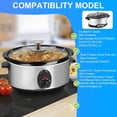 thumbnail image 4 of Oval Glass Lid 7 Quart Replacement for Crock Pot 7qt Slow Cooker for Slow Cooker scv700-s-br SCV700, 33474G, SCV700SS, SCV700-KC Replacement Oval 7 Quart Lids, 4 of 5