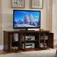 thumbnail image 5 of Leick Home Solid Wood and Leaded Glass TV Stand for TVs up to 65", Burnished Oak, 5 of 18