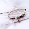 thumbnail image 4 of 4pcs Ethnic Style Handchain Pine Cone Pentagrams Pendant Bracelet Ceramic Beaded Jewelry for Women with Adjustable Size, 4 of 5