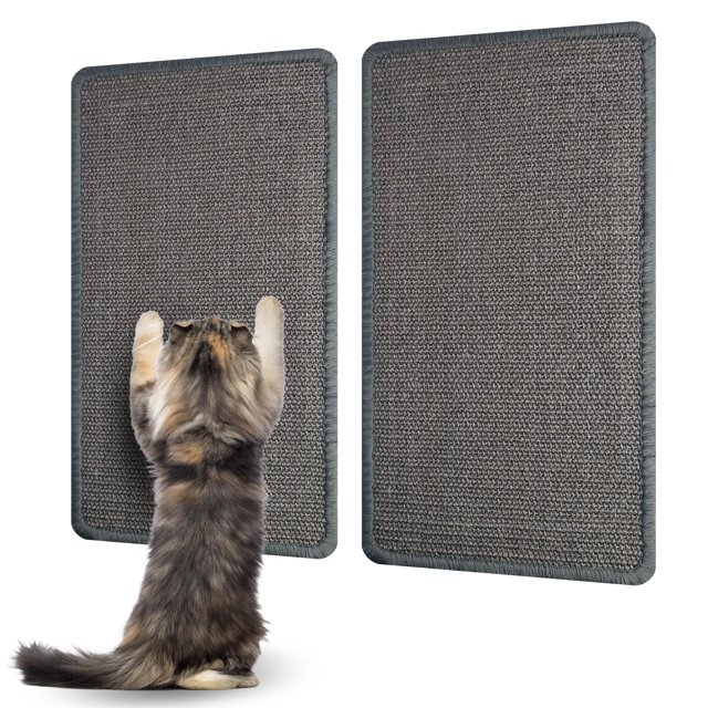 2 Alfombrillas rascadoras para Gatos, 60 x 25 cm, Material de sisal Natural, para Proteger Muebles y Garras de Gato, Alfombrilla rascador para sofá, Pared y Muebles