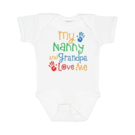 

Inktastic Nanny and Grandpa Love Me Gift Baby Boy or Baby Girl Bodysuit