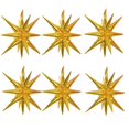 thumbnail image 1 of Globos de aluminio ZSYLYTKV Gold Star de 14 puntas y 22 pulgadas, paquete de 6, 1 of 6