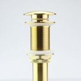 thumbnail image 3 of Elegancia para el baño, desagüe de lavabo emergente, construcción de latón macizo, acabado dorado cepillado, diseño a prueba de fugas que garantiza durabilidad, resistente a la corrosión para tocador, 3 of 5