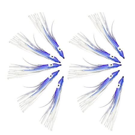 Octopus Squid Skirt Lure Fishing Artificial Bait Soft Plastic Lures Purple