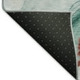 thumbnail image 5 of Addison Rugs Mayfield Premium Machine Washable Transitional Abstract Teal Rectangle Rug, 3' X 5' Machine Washable Transitional Abstract Teal Oversized Sherpa Throw Blanket, 5 of 7