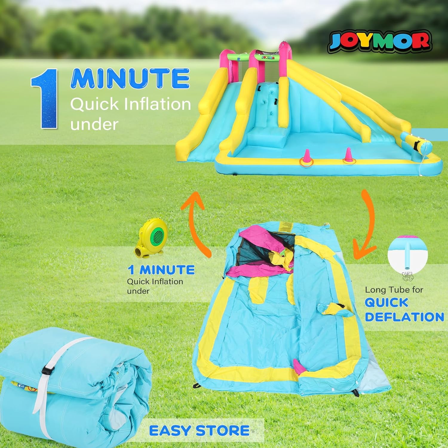 JOYMOR 20FT Inflatable Water Slide with Pool