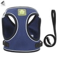 thumbnail image 3 of PULLIMORE No Choke Dog Harness Leash Set Adjustable Reflective Puppy Vest Harness for Small Dogs Cats (L, Navy Blue), 3 of 8