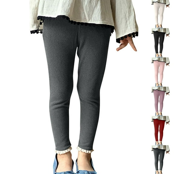 ZZwxWA Toddlers Clothes Baby Leggings Toddler Footless Tights Girls Ruffle Leggings Kids Cotton Stockings Pants Double-Sided Brushed Home Bottom Pants