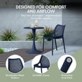 thumbnail image 5 of WestinTrends Playa Outdoor Stackable Modern Plastic Dining Chairs (Set of 2), Navy Blue, 5 of 13