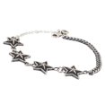 thumbnail image 3 of Cadena joyería de adorno de 4 estrellas accesorios de joyería de moda elegante pulido fino Hugo Pulsera del encanto de la estrella de las mujeres, 3 of 6