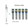 thumbnail image 3 of LNGOOR 6Pcs/Set Transparent Mechanical Pencil 0.3  0.5  0.7  0.9mm With Lead Refills Set For Sketching Automatic Pencils Art Drawing Painting, 3 of 7