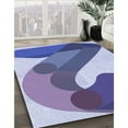 thumbnail image 2 of Ahgly Company Indoor Square Patterned Deep Periwinkle Purple Area Rugs, 6' Square, 2 of 6