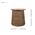 thumbnail image 2 of New Pacific Direct Kamari Rattan Side/End Table w/ Wood Top in Canary Brown, 2 of 6