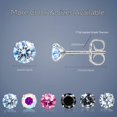 thumbnail image 5 of Titanium Moissanite Stud Earrings for Women |Brilliant Round Cut D Color VVS1 Clarity, Simulated Diamond Studs, Everyday Studs, 5 of 7