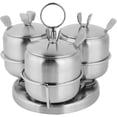 thumbnail image 1 of Bocal à Condiments en Acier Inoxydable -3 en 1 Boîte à Condiments d'Épices en Acier Inoxydable pour Sucre Salé, 1 of 7