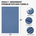 thumbnail image 2 of Simmore Cotton Kitchen Towels 18"x 28", Ultra Soft Absorbent Dish Towels Set for Kitchen, 6 Pack, Navy Blue, 2 of 10