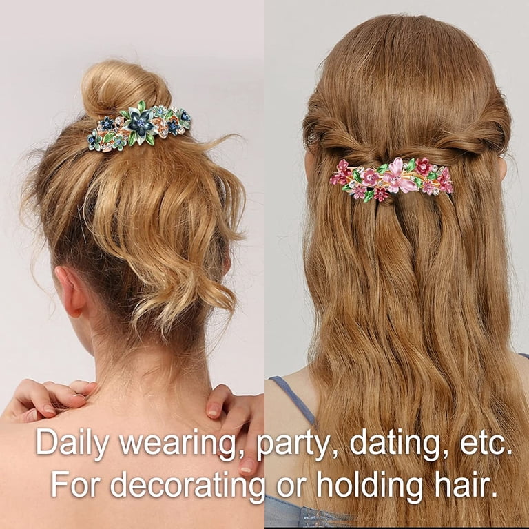 Happon 4 Pack Vintage Hair Barrette,Metal French Barrettes  display picture 2