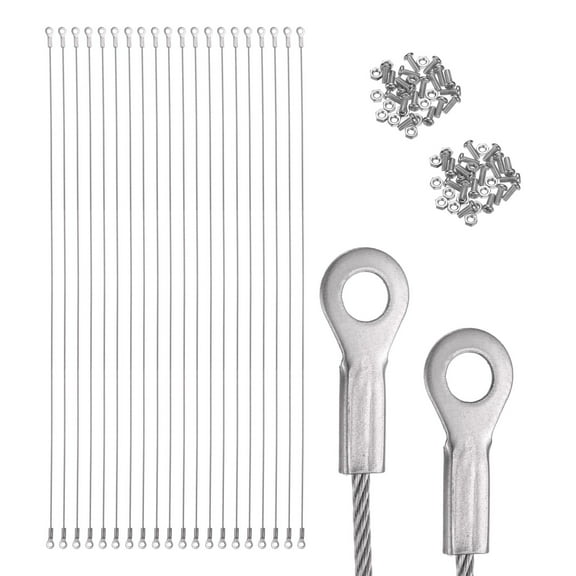 Uxcell 20Pcs 24" Cabinet Door Restraint with Screws, 304 Stainless Steel Cupboard Door Protector Hinge Limiter