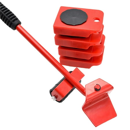 

4pcs Heavy Dusty Furniture Lifter Labor Saving Moving Tool Set 360 Degrees Rotatable Furniture Moving Wheel with Practical Lever
