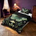 thumbnail image 2 of Homewish Moon Phase Butterfly Twin Comforter Sets, Botanical Daisy Mushroom Bedding Set, Green Black, Black Reversible 2 Piece, 1 Comforter and 1 Pillowcase, 2 of 6