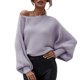 thumbnail image 2 of Puntoco Suéter Moda Mujer Suéter Abrigo Top Cuello Redondo Suelto Manga Larga Empalme Abrigo Liquidación De Navidad Puntoco Puntoco-4334, 2 of 8