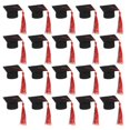 thumbnail image 2 of Dserhfy 20Pcs Felt Mini Graduation Bachelor Hat with Tassels Celebrations Graduation Wine Bottle Topper Graduation Party Supplies, 2 of 8