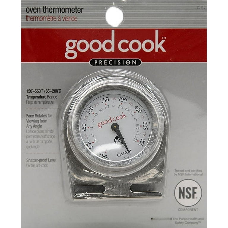 Galand Food Thermometer Heat Resistant Oven Thermometer Stainless Steel  with Securing Clip Black