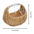 thumbnail image 3 of Small Wicker With Handle Woven Girl With Liner Decorative Eggs Candy Storage For Wedding Camping Home Vegetable Containers for Refrigerator Rice Container Storage Organizers Kitchen Canister Stack And, 3 of 8