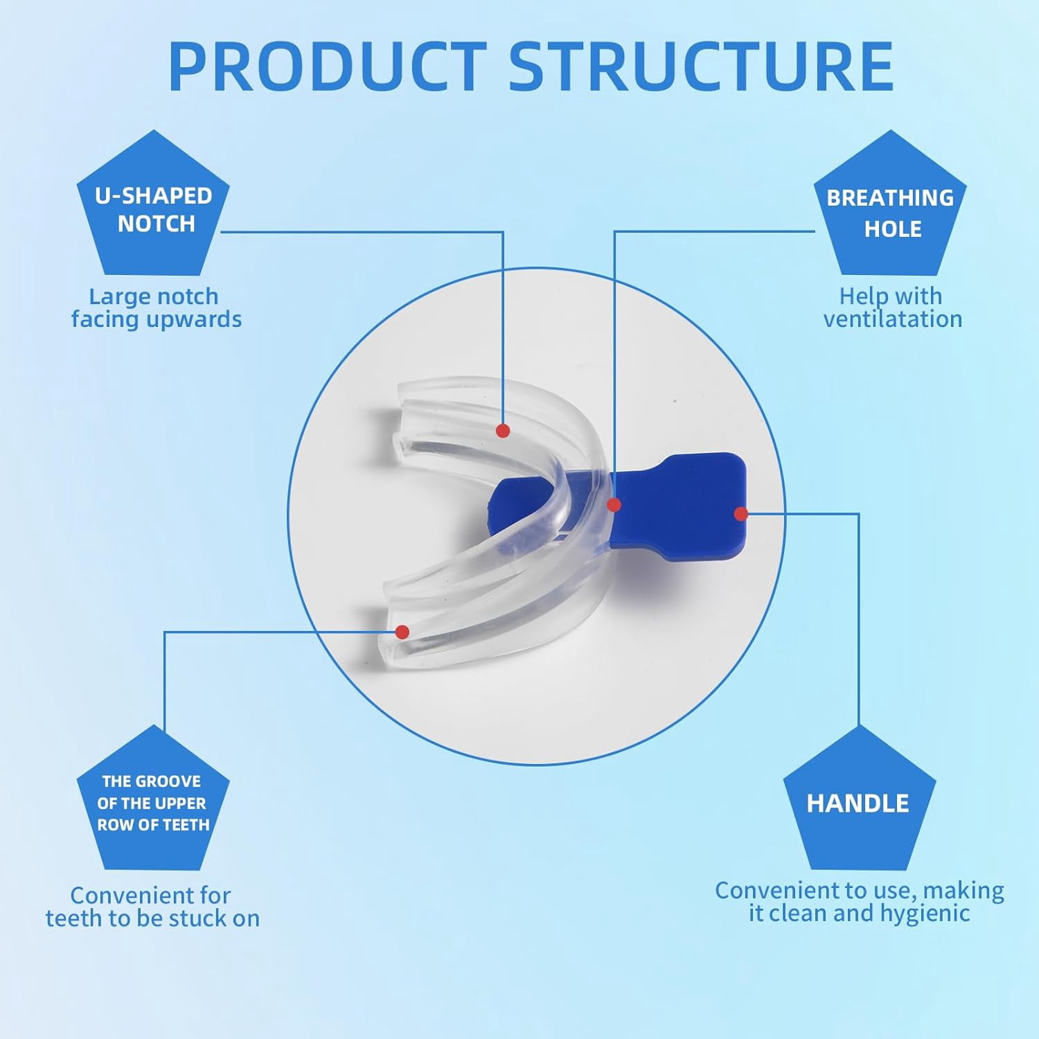 YJJSKEJI Anti-Snoring Mouth Guard, Anti-Snoring Mouthpiece, Snoring Solution Comfortable Anti-Snoring Devices for Man a Better Night's Sleep