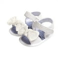 thumbnail image 2 of Faithtur Infant Girls Cute Flat Shoes, Anti-Slip Protective Patchwork Sandals, 2 of 8