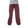 thumbnail image 3 of Pro Club Mens Heavyweight Cargo Sweatpants, Burgundy, Small, 3 of 4