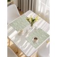 thumbnail image 5 of Green Waves Stripes Placemats Set of 6, Vintage Minimalist Lines Texture Placemats for Dining Table, Place Mats for Kitchen Tabletop, Waterproof Wipeable Dining Table Mats Set, 5 of 9