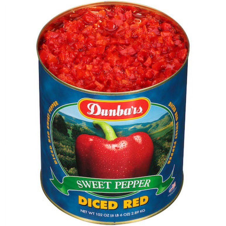 Dunbar Diced Red Peppers, 15 oz - Case of 24