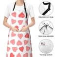 thumbnail image 6 of Pofeuu Pink Hearts1 Print Waterproof Apron with Pockets Adjustable Cooking Aprons Kitchen Bib for Baking Household Cleaning, 6 of 8