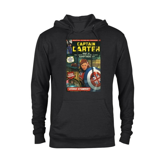 Marvel WHAT IF…? Captain Carter Comic Cover - Pullover Hoodie for Adults – Customized-Black