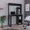 Black, variant on Ethel Desk with 5 Open Shelves and Hutch