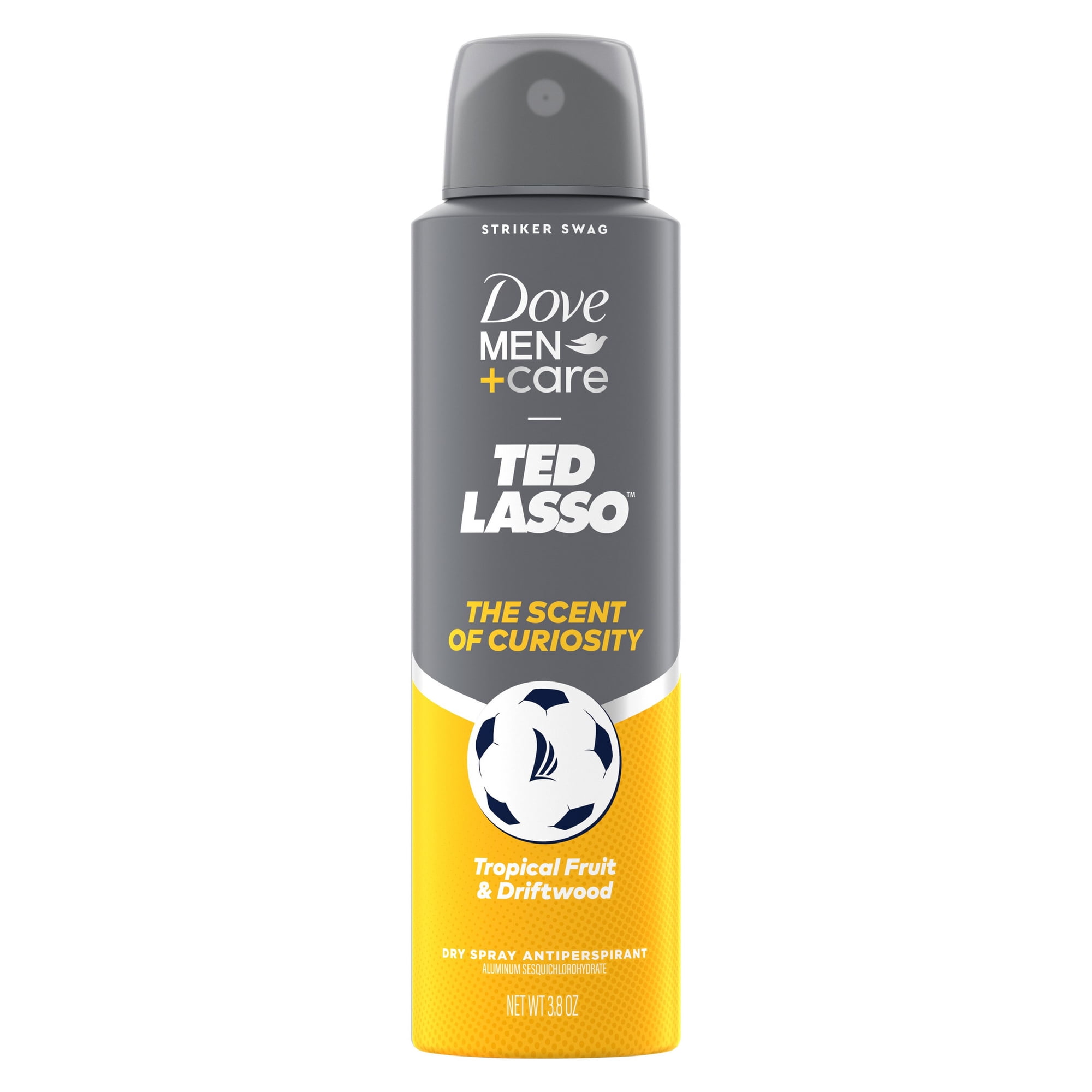 Dove Men+Care Ted Lasso Limited Edition Dry Spray Antiperspirant For 72H Protection Scent Neutralizes Sweat And Odor, 3.8 oz