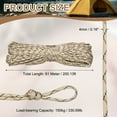 thumbnail image 2 of Uxcell 1/8" Paracord Rope, 200ft 7 Strand Heavy Duty Camping Rope Braided Polypropylene Ropes, Lightweight Tie-Downs Utility Cord for Marine, Indoor & Outdoor, Beige/Black, 2 of 6