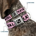 thumbnail image 2 of Buckle-Down Pet Collar, Dog Collar Metal Seatbelt Buckle, Love Hate Betrayal Pink Black Fuchsia, 15 to 24 Inches 1.0 Inch Wide, 2 of 8