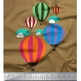 thumbnail image 1 of Soimoi Brown Cotton Duck Fabric Cloud & Hot Air Balloon Holiday Fabric Prints By Yard 42 Inch Wide, 1 of 3