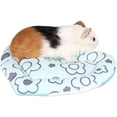thumbnail image 1 of Hamster Mouse Winter Warm Pad - Mini Pads for Small Animals, Hedgehog / Guinea Pig / Dwarf Bunny / Rabbit's Warmer House Cotton Nest, Heart Shape (Blue), 1 of 7