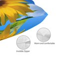 thumbnail image 3 of Pofeuu Blue Sky Sunflower Print Polyester Microfiber Plush Pillowcases, Super Soft and Cozy Pillow Case Covers with Envelop Closure（Pillow core not included）-20"x30", 3 of 6