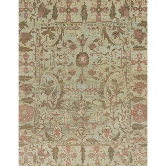 Ahgly Company Machine Washable Indoor Rectangle Abstract Dark Khaki Green Area Rugs, 5' x 7'