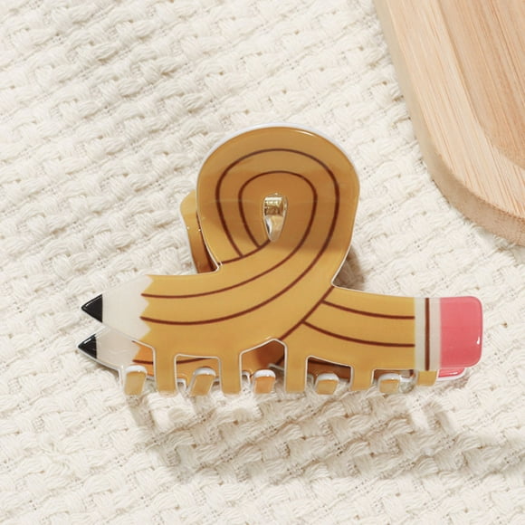 Pinzas para el cabello tipo lápiz, pinzas para cabello fino, divertidas horquillas para el cabello de maestra, lindos accesorios para el cabello para mujeres amantes de los libros, regalo de agradecim