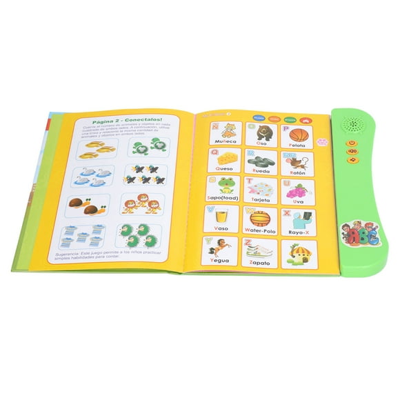 Libro de Sonidos de Aprendizaje en Español para Niños Juguete Interactivo Con Alfabeto, Animales y Más Libro Educate Parlante Para Niños y Niñas A Partir de 3 Años Con