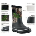 thumbnail image 2 of HISEA Kids Rain Boots for Boys Girls, Waterproof Insulated Rubber Neoprene Boots, Seamless Outdoor Boots with Handles Rainboot All Weather Mud Boots for Rain, Snow, Winter and Muck, Size 1LK Camo, 2 of 7