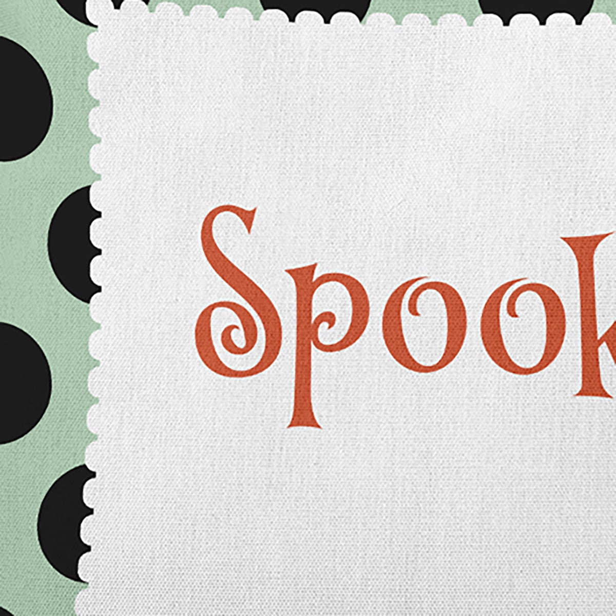 18" x 18" Simply Daisy Halloween Spooky Dots Polyester Accent Pillow, Mint Green Qty 1